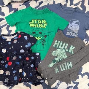 Baby GAP Boys Tee Shirt Pajama Bundle Size 2 Years